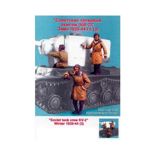 Assembly Unpainted Scale 1/35 Soviet tank crew KV-2 Winter soldier figure Historical Resin Model