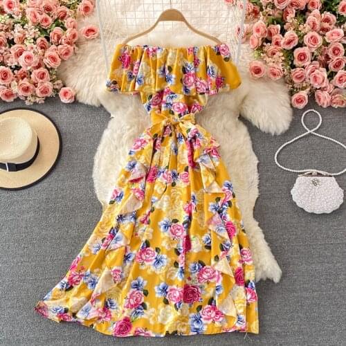 Teeuiear Off-the-shoulder Summer Dresses