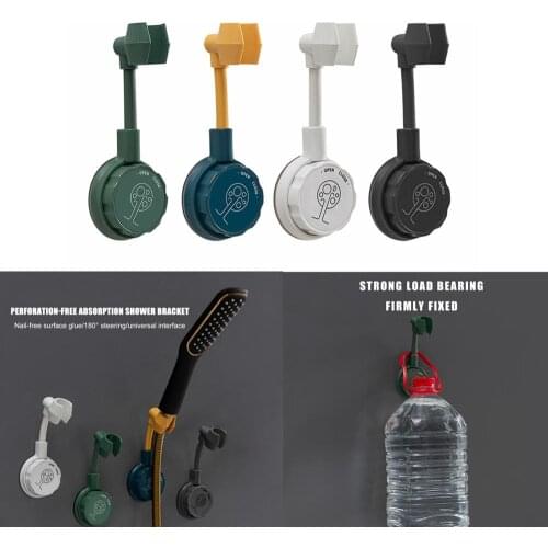 Punch-Free Universal Adjustable Shower Bracket Bathroom Shower Head Holder Nozzle Adjustment Adjusting Bracket Base Mount