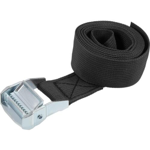 Uxcell 2M x 38mm Lashing Strap Cargo Tie Down Straps with Cam Lock Buckle 500Kg Work Load, Black