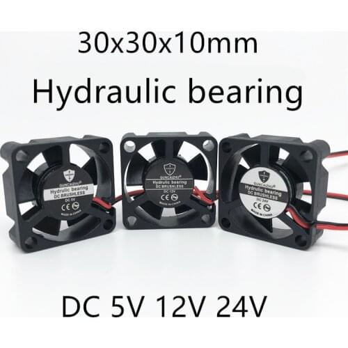 5pcs NEW 3d printer fan 3010 30MM 30*30*10MM 3cm Graphics card fan Cooling fan 5V 12V 24V 0.1A with 2pin
