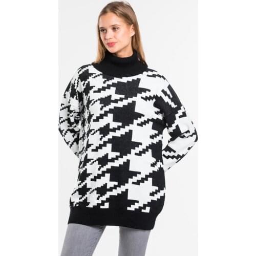 Diver womens muqko womens black asymmetric sweater with scrap