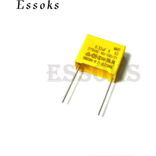 20PCS X2 Safety capacitor 275VAC 0.33UF 334K 275V Pitch 10mm 15mm 22.5mm Polypropylene film