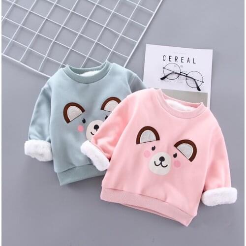 IENENS Winter Kids Baby Boys Girls Sweatshirt Clothes Clothing Hoodies Toddler Infant Boy Girl Cotton Thick Warm T-shirt Hoodie