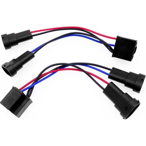 1 Pair Car Headlight Light Harness for H4 To H11 Wire Harness Adapter Dual Beam Conversion Cable Socket Plug Car Accessories