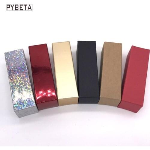 100pcs/lot- 2.5*2.5*8.5cm Colorful Paper Box for Sample Party Gift Lipstick Tube Packaging