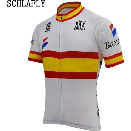 1995 spanish team cycling jersey short sleeve summer bike wear jersey road jersey cycling clothing bicycle clothes schlafly