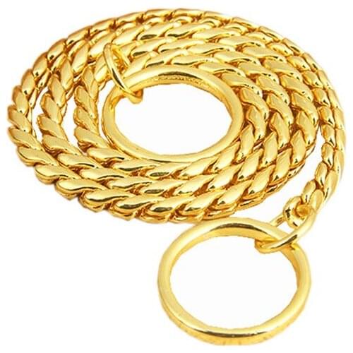20PCS/LOT Pet P Chain Pet Collar Neck Ring Snake Chain Decorative Chain Gold Chain Pet Accessories
