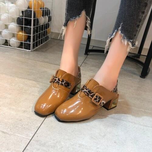 2021 Fashion Brand Women Ankle Boots Square High Heels Shoes Woman Party Dancing Pumps Basic Leather Boots Q00256