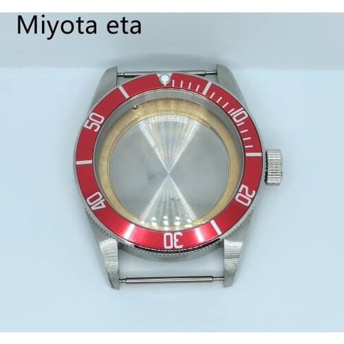 41mm Sapphire Glass Four-color Aluminum Bezel Watch Parts Case Suitable Fit ETA28214,2836 Miyota82 Set Movement