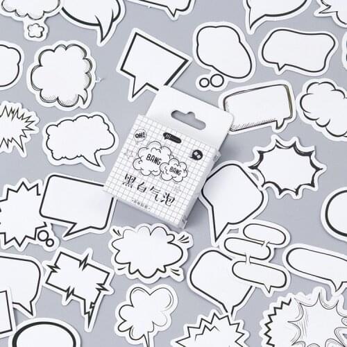 45pcs/pack Kawaii Bubble Tag Thank You Card Mini Sticker Ablum Diary Scrapbooking Label Sticker Stationery School Supplies n788