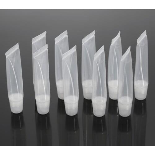 5pcs 8/15ml Empty Lip Gloss Tubes Lipstick Tube Lip Balm Soft Tube Makeup Squeeze Clear Lipgloss Tube Container Cosmetics Bottle