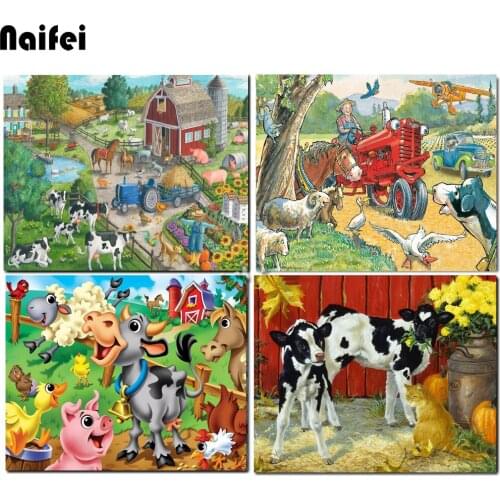 5D DIY Diamond Painting Farm Landscape Full Square Animals Cross Stitch Diamond Embroidery Bead Picture Kits Wall Decoration