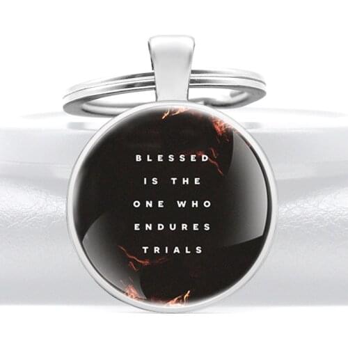 Bible Verse 'There is a crown in Heaven, Just Endure the trials of the Earth 'Charm Key Chains