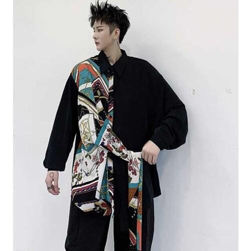 EMAIGI Men's Long Shirts