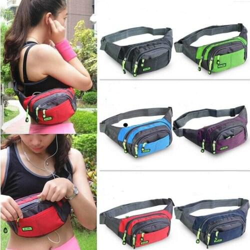 5 Colors New Bag Canvas Unisex Fanny Pack Waist Hip Belt Bag Purse Pouch Pocket Travel Running Sport Bum High Quality Waterproof