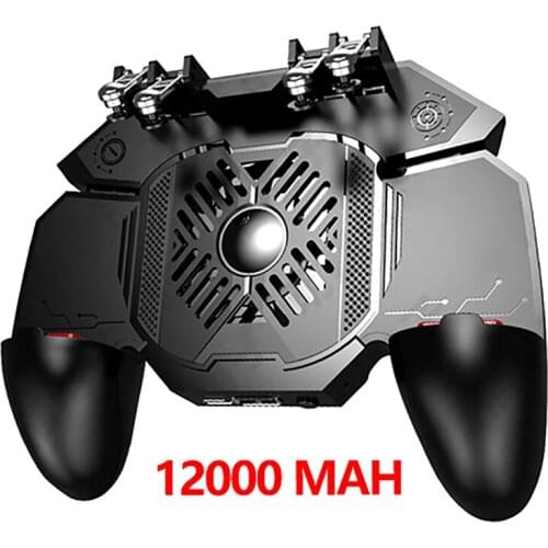 Six Finger Game Controller For PUBG Mobile Games Rechargeable L1 R1 Game Trigger Gamepad with Cooling Fan for IOS Android Phones