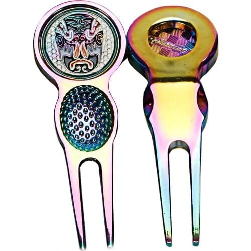 Golf Divot Tool Repair Fork whith marker Golf Accessories free shipping