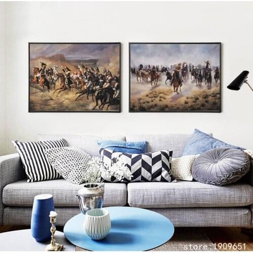 Cotton no frame classical palace figures war horse canvas printings oil painting printed on cotton wall art decoration picture