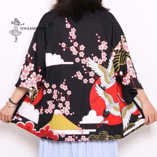 Kimono Women Japanese Yukata Female Women Fashion Asian Clothes Kimono Cardigan Shirt Women Traditional Japanese Kimonos Haori