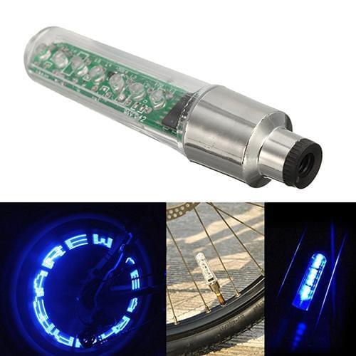 High Quality Bicycle Bikes Wheel Tyre Spoke Valve Cap Letter 7LEDs Lights Lamp
