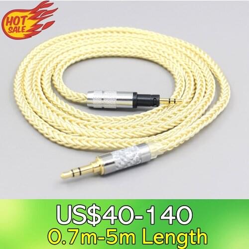 LN007651 8 Core Gold Plated + Palladium Silver OCC Cable For Sennheiser Momentum 1.0 2.0 Earphone Headset Headphone