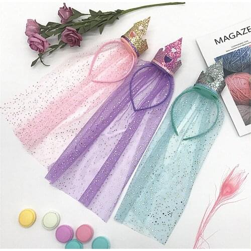 Girls Fancy Dress Accessories Snow Queen Tiara Crown Kids Gift Princess Costume Cos-play Crown Hair Clip 2020 New Arrival