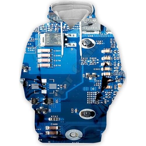 Electronic 3D printed Men for Women Hoodies Funny Pullover zipper hoodies Fashion Sweartshirts Cosplay costumes 07