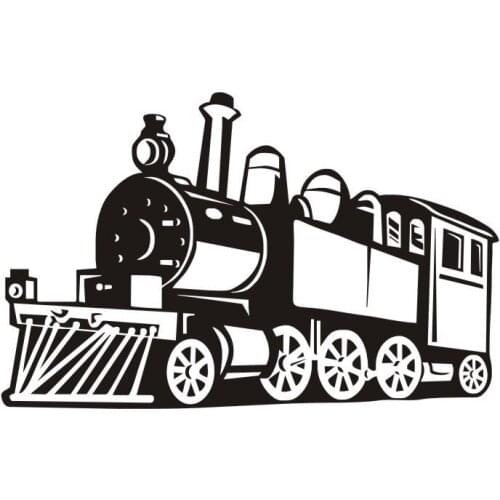 Perfect Quality Steam Train Wall Stickers Living Room Waterproof House Decor Old Fashion Train Vinyl Wall Art Decal Mural ZA375