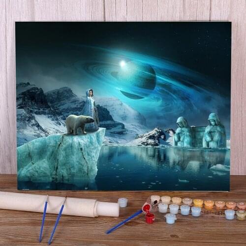 Landscape Fantasy Cartoon Paint By Numbers Set Oil Paints 40*50 Paiting By Numbers Decoration For Children Handicraft