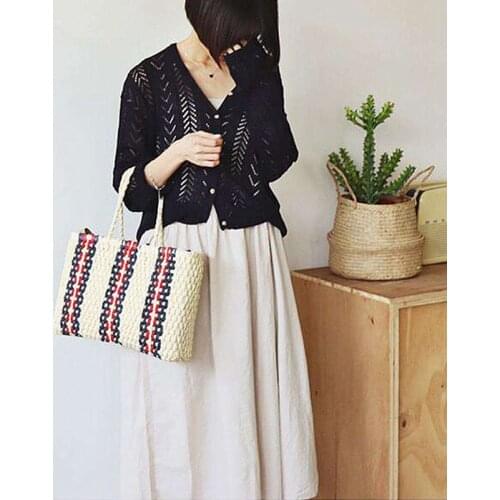 Bags Women Retro Wicker Lady Handbag Shoulder Bag Straw Vintage Fashion Purse Box /BY