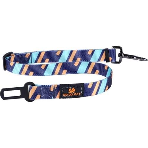 Pet Dog Cat Car Seat Belt Printing Webbing Adjustable Dogs Lead Clip Leash Dog Safety Leashes Lever Pet Products For Accessories