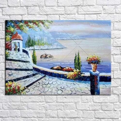 Garden Hand Painted Abstract Oil Painting Hang Art Canvas Paintings Modern Landscape Paintings Canvas Painting For Living Room