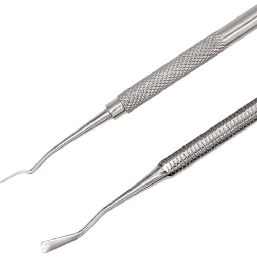 1pc Stainless Steel Dental Orthodontic Double Ended Ligature Director Curved Fine Narrow with Scaler Dentist Tool Instrument