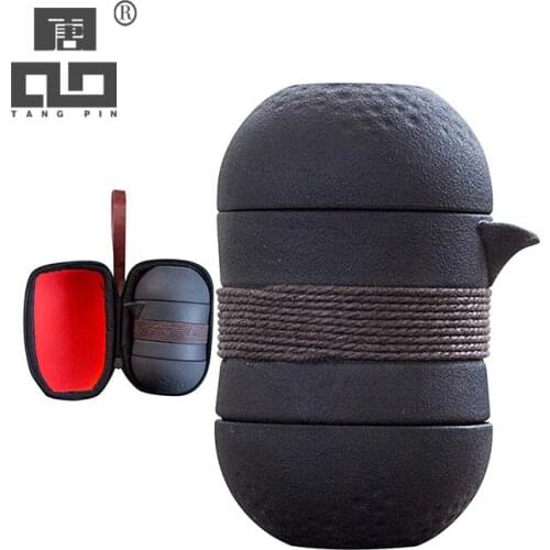 TANGPIN ceramic teapot gaiwan with 2 cups a tea sets portable travel tea sets drinkware