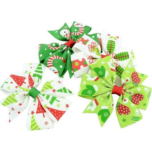 Girls' Head Pieces Christmas childrens ornaments bow hair clip childrens headdress