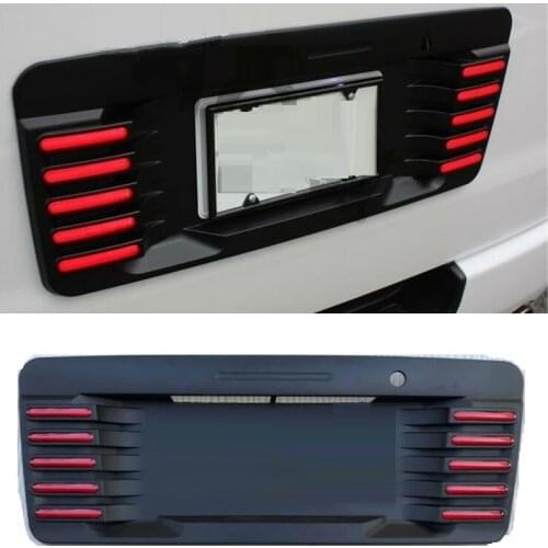 EXTERIOR LED LIGHTS REAR AUTO LICENSE BRAKE LIGHTS REAR LAMPS PLATE COVER FIT FOR HIACE 200 2005-2016 LED LICENSE PLATE COVER