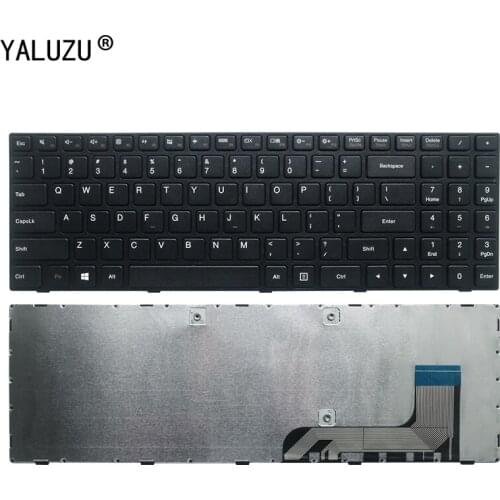 YALUZU new for Lenovo IdeaPad 100-15IBY B50-10 US layout Keyboard 5N20J30779 black with frame