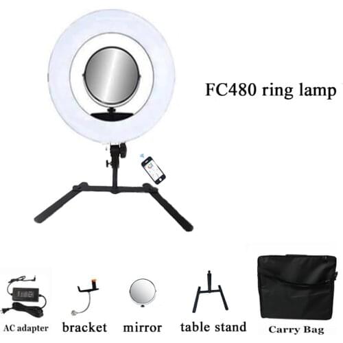 Yidoblo 18inch FC480 RGB LED Ring Light LED Video Makeup Lamp Photography Movie film Studio broadcast Ring lamp/Table stand/bag