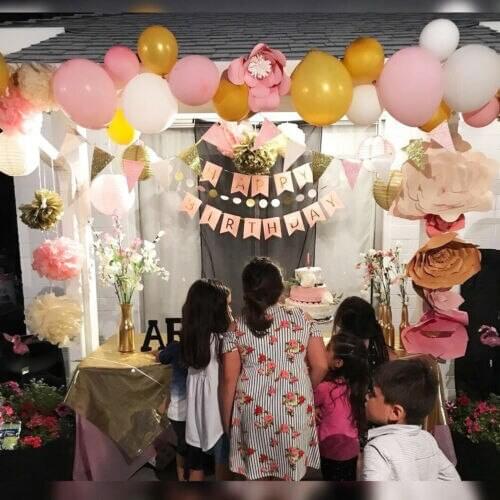 1 Set Happy Birthday Bunting Banner Tissue Paper Tassel Garland Pompom Birthday Decorations Baby Shower Kids Party Favors