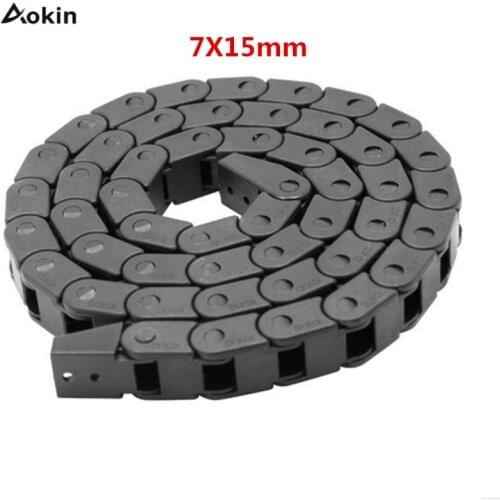 1m Transmission Chains 7x15mm Plastic Towline Nylon Cable Drag Chain Wire Carrier For 3D Printer CNC Engraving Machine
