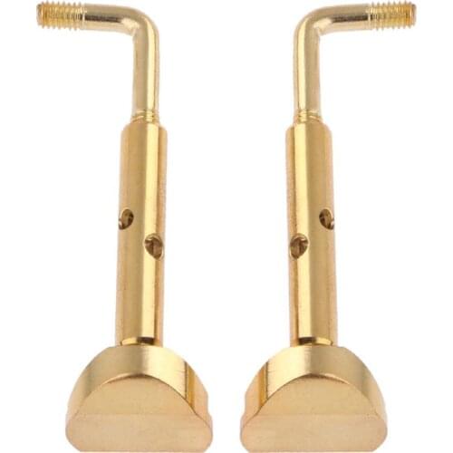 2pcs Violin Adjustable Plating Copper Chinrest Clampsor 3/4 4/4 Violin Screws Accessories adjustable Size Stringed Instruments