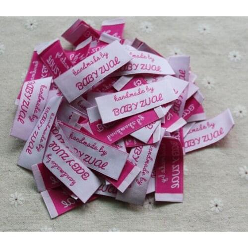 2000pcs/lot brand shirt labels woven logo accepted min order 1 lot