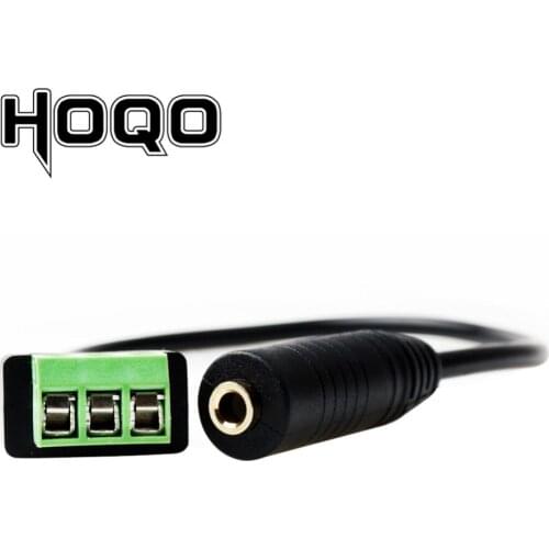 3pole 3.5mm AUX jack Female to 3 Pin Screw Connector with Shield audio 3.5mm(1/8) jack to Screw Terminal Plug adapter cable