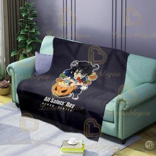 3D Soft and Comfortable Home Textile Nap Portable Childrens Blanket Japanese Anime Printed Coral Frannel Blankets