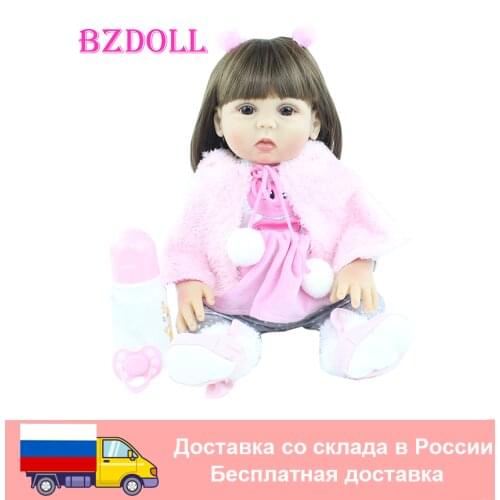 48cm Full Silicone Reborn Baby Doll Toys For Girl Like Real 19 inch Soft Vinyl Princess Babies Birthday Gift Bonecas Bathe Toy