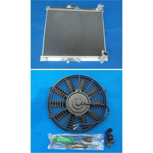 56MM ALUMINUM RADIATOR FOR 1986 1987 1988 mazda RX7 FC3S S4 RX-7 FC-3S 86 87 88+FAN 3 ROW