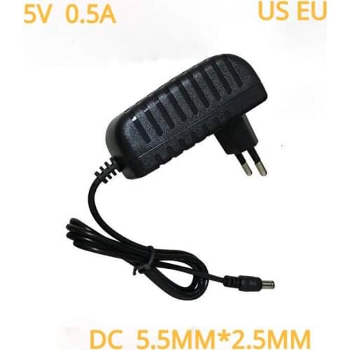 EU US Plug LED Power Supply Adapter Transformer for LED Strip Lights 0.5A Power Supply Adapter Transformer 110V -240V To DC 5V