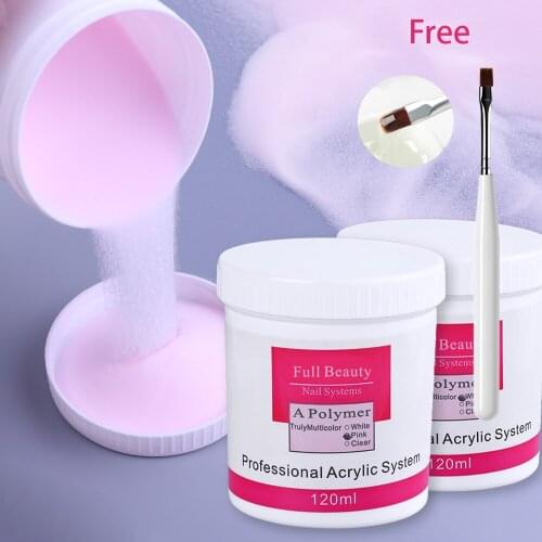 Acrylic Powder Nail Include Box 120g1pcs Acrylic Powder Carving Crystal Polymer 3D Nail Art Tips Builder Manicure Acrylic Powder