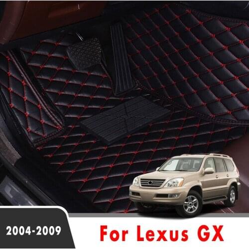 Car Floor Mats For Lexus GX 2009 2008 2007 2006 2005 2004 Artificial Leather Carpets Foot Liners Custom Car Accessories Interior